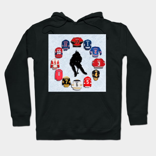 best players nhl ice hockey clock clock Hoodie by JPS-CREATIONS